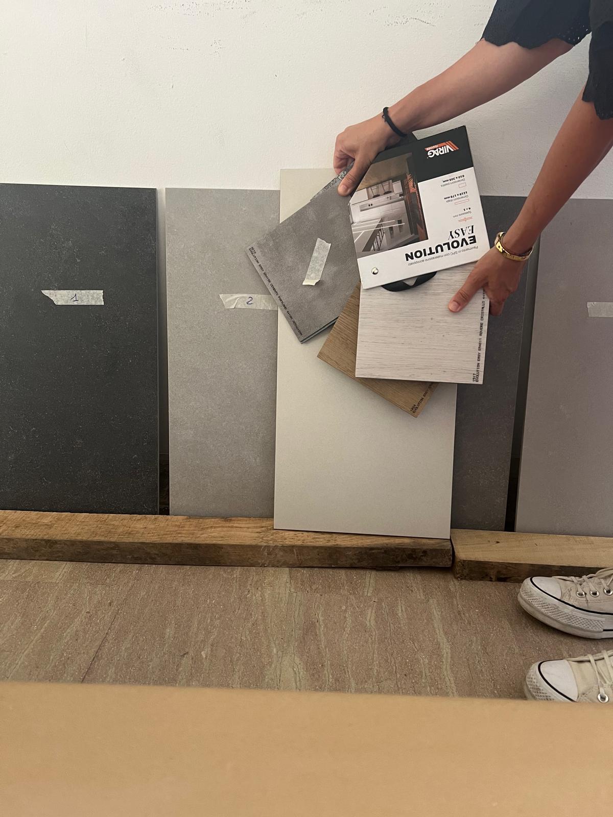 Dettaglio della planimetria con annotazioni relative alla distribuzione degli appartamenti